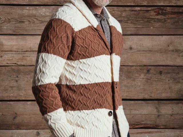 Circolo 1901 brown and white striped sweater