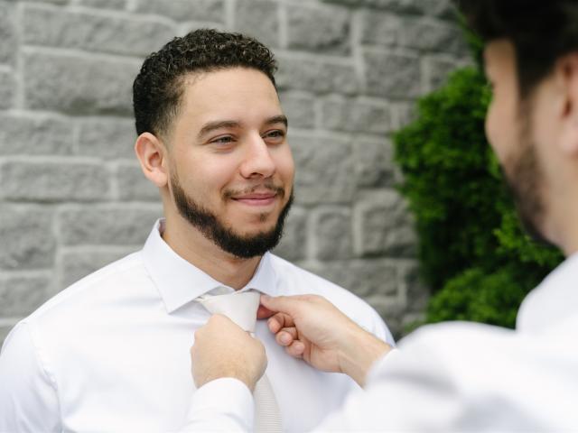 a man wearing a suit and tie
